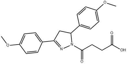 4-[3,5-BIS-(4-METHOXY-PHENYL)-4,5-DIHYDRO-PYRAZOL-1-YL]-4-OXO-BUTYRIC ACID Struktur