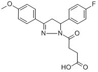 4-[5-(4-FLUORO-PHENYL)-3-(4-METHOXY-PHENYL)-4,5-DIHYDRO-PYRAZOL-1-YL]-4-OXO-BUTYRIC ACID Struktur