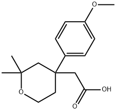 [4-(4-METHOXY-PHENYL)-2,2-DIMETHYL-TETRAHYDRO-PYRAN-4-YL]-ACETIC ACID Struktur