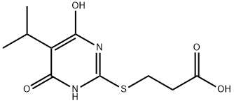 3-(4-HYDROXY-5-ISOPROPYL-6-OXO-1,6-DIHYDRO-PYRIMIDIN-2-YLSULFANYL)-PROPIONIC ACID Struktur