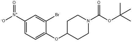 t-Butyl 4-(2-bromo-4-nitrophenoxy)piperidine-1-carboxylate Struktur