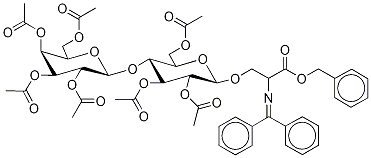 N-Diphenylmethylene-O-(2,3,6,2',3',4',6'-hepta-O-acetyl--D-lactosyl)-L-serine, Benzyl Ester Struktur