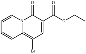 Ethyl 1-bromo-4-oxo-4H-quinolizine-3-carboxylate Struktur