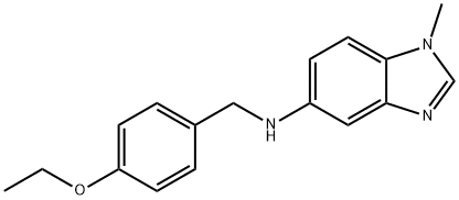 (4-ETHOXY-BENZYL)-(1-METHYL-1H-BENZOIMIDAZOL-5-YL)-AMINE Struktur