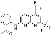 Ethanone, 1-[2-[[5,7-bis(trifluoromethyl)-1,8-naphthyridin-2-yl]amino]phenyl]- (9CI) Struktur