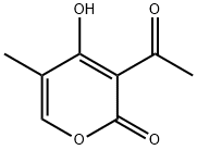 2H-Pyran-2-one, 3-acetyl-4-hydroxy-5-methyl- (9CI) Struktur