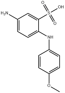 5-amino-2-(p-methoxyanilino)benzenesulphonic acid Struktur