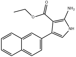 Ethyl 2-aMino-4-(naphthalen-2-yl)-1H-pyrrole-3-carboxylate Struktur