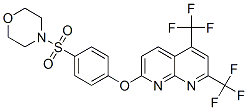 Morpholine, 4-[[4-[[5,7-bis(trifluoromethyl)-1,8-naphthyridin-2-yl]oxy]phenyl]sulfonyl]- (9CI) Struktur