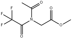 Glycine, N-acetyl-N-(trifluoroacetyl)-, methyl ester Struktur