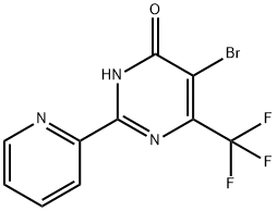 5-bromo-2-(2-pyridinyl)-6-(trifluoromethyl)-4-pyrimidinol Struktur