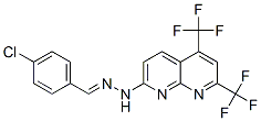 Benzaldehyde, 4-chloro-, [5,7-bis(trifluoromethyl)-1,8-naphthyridin-2-yl]hydrazone (9CI) Struktur