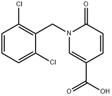 1-(2,6-Dichlorobenzyl)-6-oxo-1,6-dihydropyridine-3-carboxylic acid Struktur