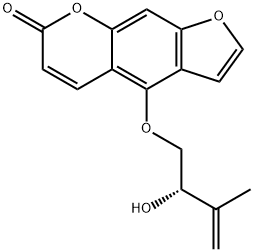 4-[[(S)-2-Hydroxy-3-methyl-3-butenyl]oxy]-7H-furo[3,2-g][1]benzopyran-7-one Struktur