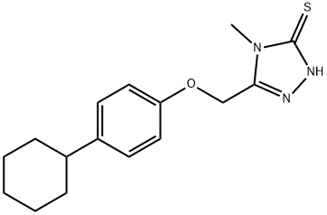 5-[(4-cyclohexylphenoxy)methyl]-4-methyl-4H-1,2,4-triazole-3-thiol Struktur