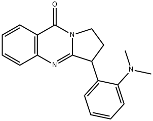 3-[2-(Dimethylamino)phenyl]-2,3-dihydropyrrolo[2,1-b]quinazolin-9(1H)-one Struktur