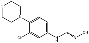 (E)-N-(3-chloro-4-Morpholinophenyl)-N'-hydroxyforMiMidaMide Struktur