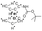 n-(tert-butoxycarbonyl)aminoferrocene Struktur