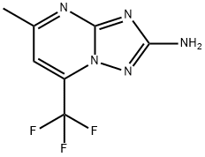 5-methyl-7-(trifluoromethyl)[1,2,4]triazolo[1,5-a]pyrimidin-2-amine(SALTDATA: FREE) Struktur