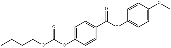 N-BUTYL 4-(4'-METHOXYPHENOXYCARBONYL)PHENYL CARBONATE Struktur