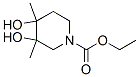 1-Piperidinecarboxylic acid, 3,4-dihydroxy-3,4-dimethyl-, ethyl ester (9CI) Struktur