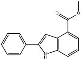 2-PHENYL-1H-INDOLE-4-CARBOXYLIC ACID METHYL ESTER Struktur