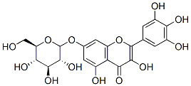 7-[(β-D-Glucopyranosyl)oxy]-3,3',4',5,5'-pentahydroxyflavone Struktur