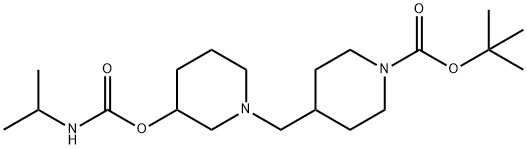 1-Boc-4-(3-isopropylcarbaMoyloxypiperidin-1-ylMethyl)piperidine Struktur