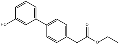 [1,1'-BIPENYL]-4-ACETIC ACID,3'-HYDROXY-, ETHYL ESTER Struktur