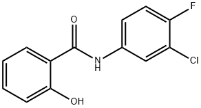 N-(3-chloro-4-fluorophenyl)-2-hydroxybenzamide Struktur