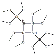 2,2,4,4-Tetramethoxy-1,3-bis(trimethoxysilyl)cyclobutanedisilazane Struktur