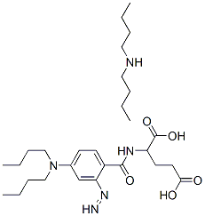 N-butylbutan-1-amine, 2-[[4-(dibutylamino)diazenylbenzoyl]amino]pentan edioic acid Struktur