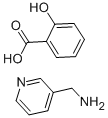 salicylic acid, compound with pyridine-3-methylamine (1:1) Struktur