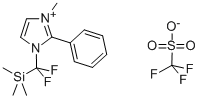 1-TRIMETHYLSILYL-DIFLUOROMETHYL-2-PHENYL-3-METHYLIMIDAZOLIUM TRIFLATE Struktur