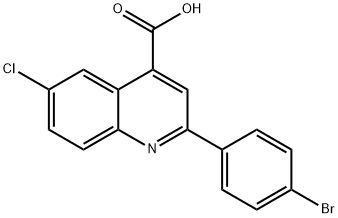 2-(4-BROMOPHENYL)-6-CHLOROQUINOLINE-4-CARBOXYLICACID Struktur