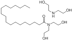 N,N-bis(2-hydroxyethyl)stearamide, compound with 2,2'-iminodiethanol (1:1) Struktur