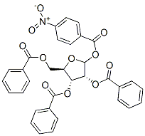 2',3',5'-TRI-O-BENZOYL-1-O-P-NITRO-BENZOYL D-RIBOFURANOSE Struktur