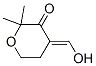 2H-Pyran-3(4H)-one, dihydro-4-(hydroxymethylene)-2,2-dimethyl- (9CI) Struktur