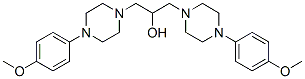 1,3-Bis[4-(p-methoxyphenyl)-1-piperazinyl]-2-propanol Struktur