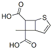 6-Methyl-2-thiabicyclo[3.2.0]hept-3-ene-6,7-dicarboxylic acid Struktur