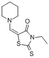 3-ethyl-5-(piperidinomethylene)rhodanine Struktur