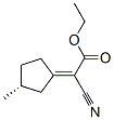 Acetic acid, cyano[(3R)-3-methylcyclopentylidene]-, ethyl ester, (2E)- (9CI) Struktur