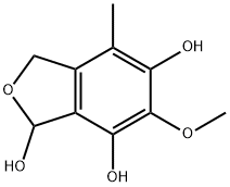 1,5,7-Isobenzofurantriol, 1,3-dihydro-6-methoxy-4-methyl- (9CI) Struktur