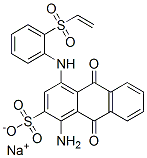 sodium 1-amino-4-[(2-ethenylsulfonylphenyl)amino]-9,10-dioxo-anthracen e-2-sulfonate Struktur