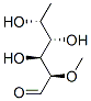 L-Galactose, 6-deoxy-2-O-methyl- Struktur