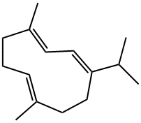 (1E,3E,7E)-1,7-Dimethyl-4-isopropyl-1,3,7-cyclodecatriene Struktur