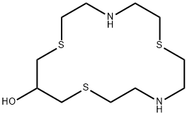 1,7,13-TRITHIA-4,10-DIAZACYCLOHEXADECAN-15-OL Struktur