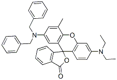 2'-(dibenzylamino)-6'-(diethylamino)-4'-methylspiro[isobenzofuran-1(3H),9'-[9H]xanthene]-3-one Struktur