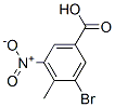 3-BROMO-4-METHYL-5-NITROBENZOIC ACID Struktur