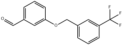 3-{[3-(TRIFLUOROMETHYL)BENZYL]OXY}BENZALDEHYDE Struktur